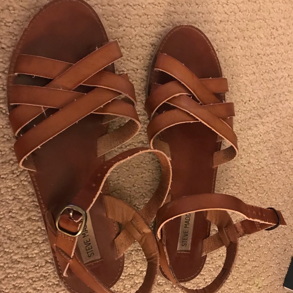 Brown leather Sandals Steve Madden